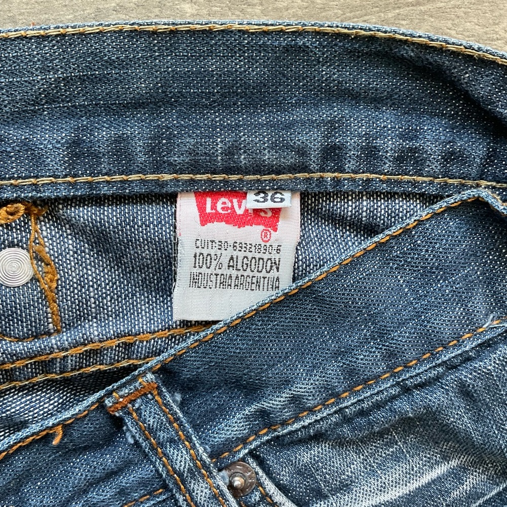 VTG Levi’s 575 Jeans Women’s Actual 32x32 Blue Button Fly Low Rise - Picture 4 of 15
